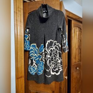 Papillon Mock Turtleneck Dress, Size S